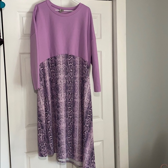 Purple snake skin dress